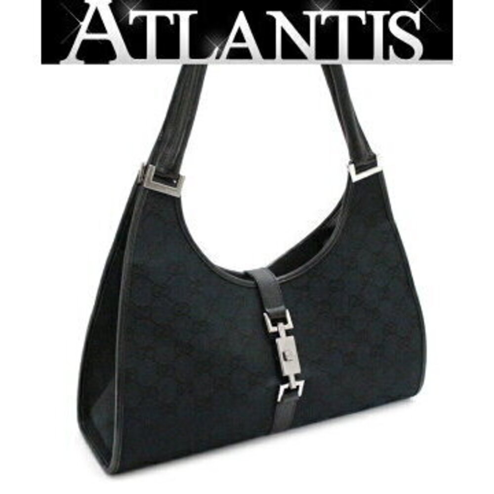 Gucci Jackie handbag GG canvas leather black